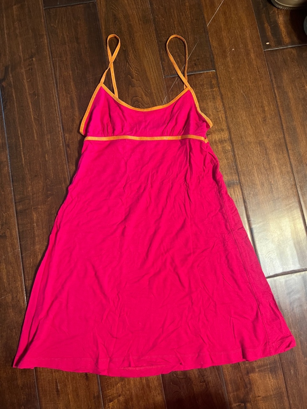 Old Navy Intimates Pink Slip Dress Pink/Orange Trim Size Small Y2K
